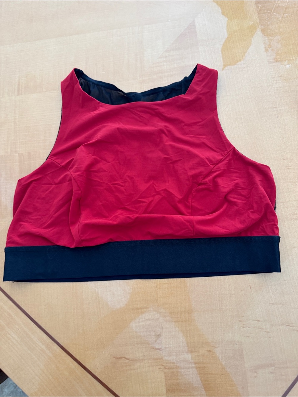 Hanky Panky High Neck Sports Bra - Red & Black